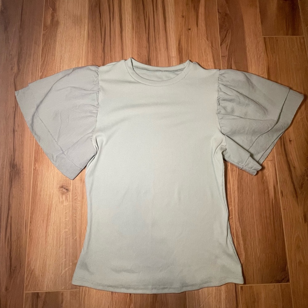 SHEIN Tall Rib Knit Layered Sleeve Top